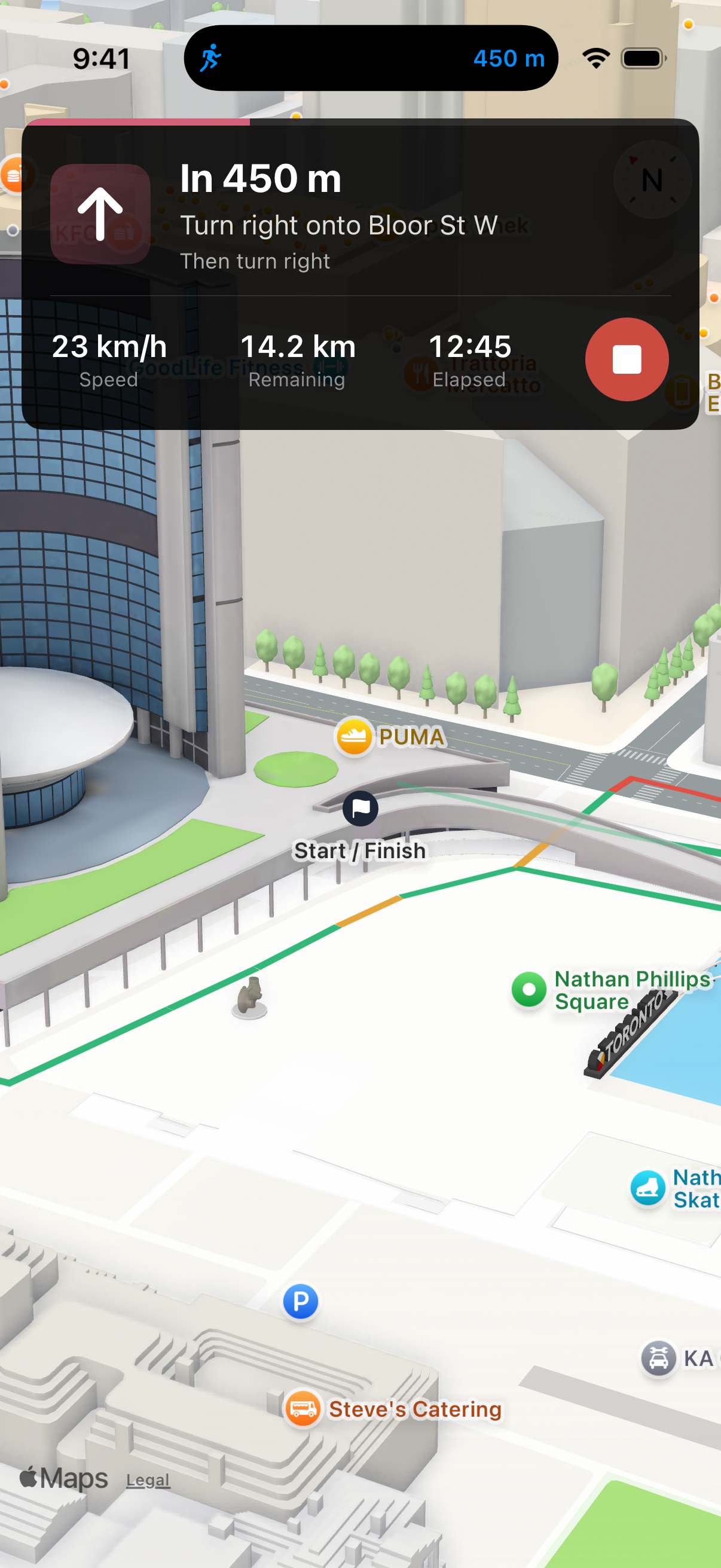 BikeRight turn-by-turn navigation
