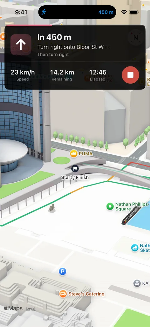 BikeRight turn-by-turn navigation