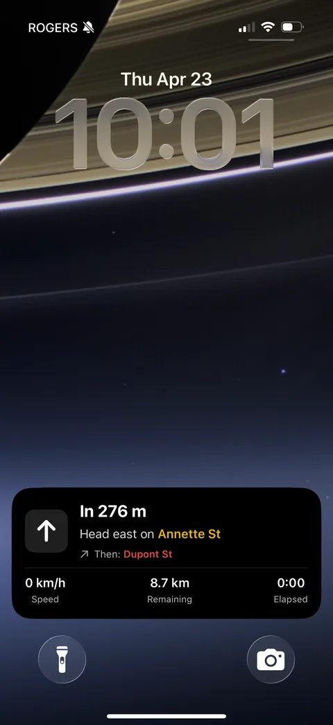 BikeRight Live-Aktivität auf dem iPhone-Sperrbildschirm