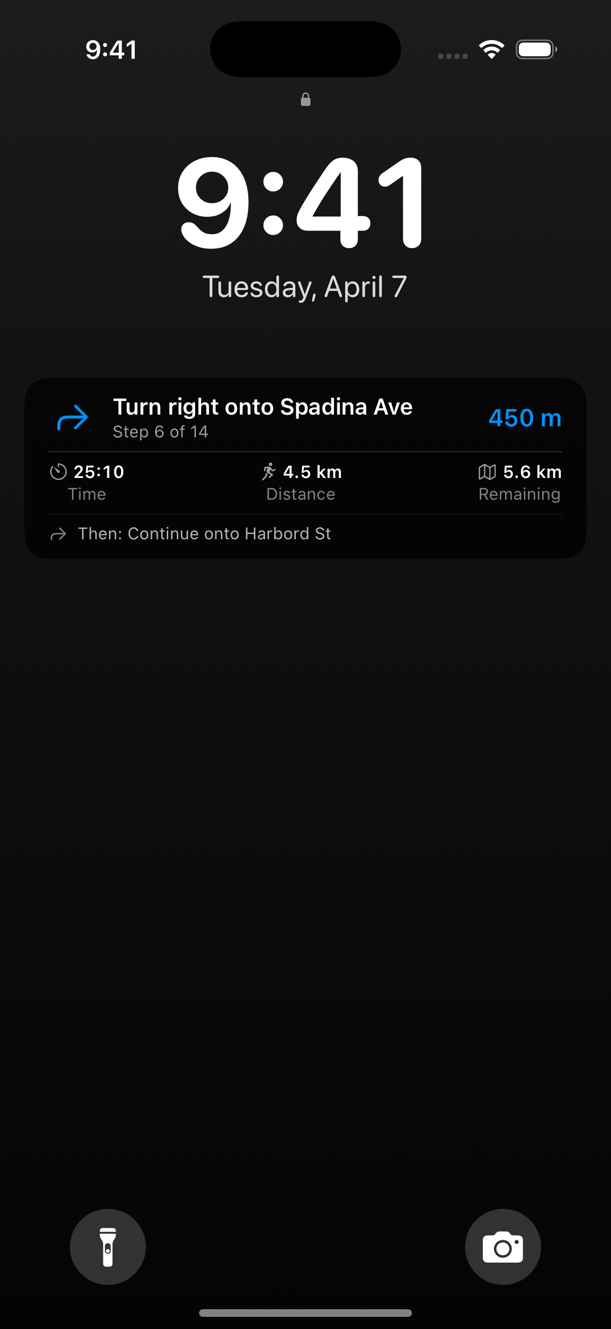 Random Run Live Activity on lock screen